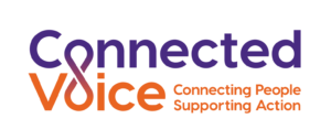 Connected Voice Connecting People Supporting Action logo