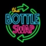 a multicoloured Neon sign- the bottleswap