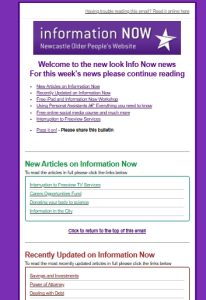InfoNOW News bulleting from 2013